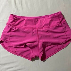 Lululemon Speed ups, Sonic Pink size 4. low rise, 2.5.